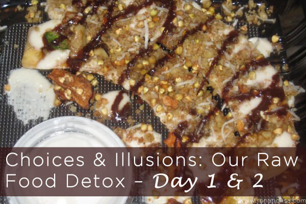 Choices And Illusions Our Raw Food Detox – Day 1 And 2 Copy