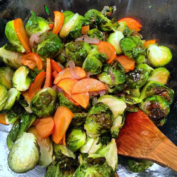 Roasted Brussels & Persimmons – A Perfect Autumn Plate