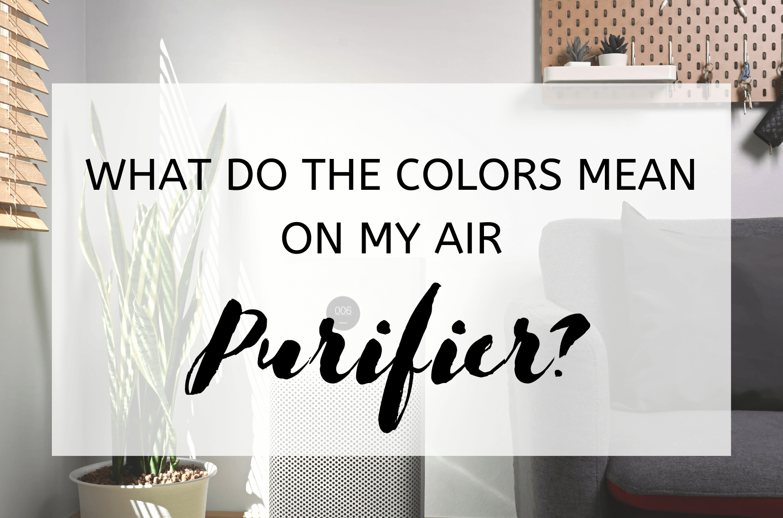 What Do The Colors Mean On My Air Purifier?